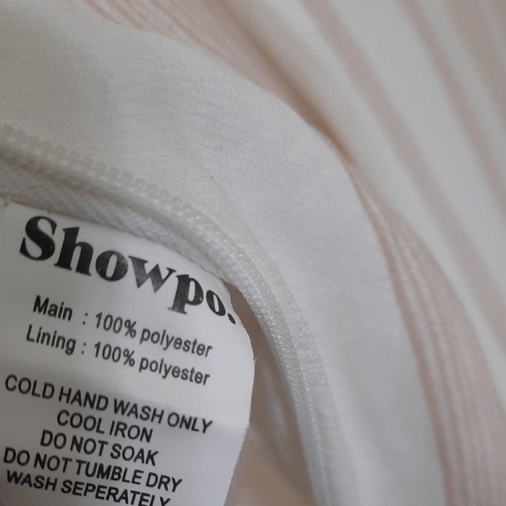 Showpo Camel and White Striped Maxi Jumpsuit. SZ 8 - Picture 15 of 15